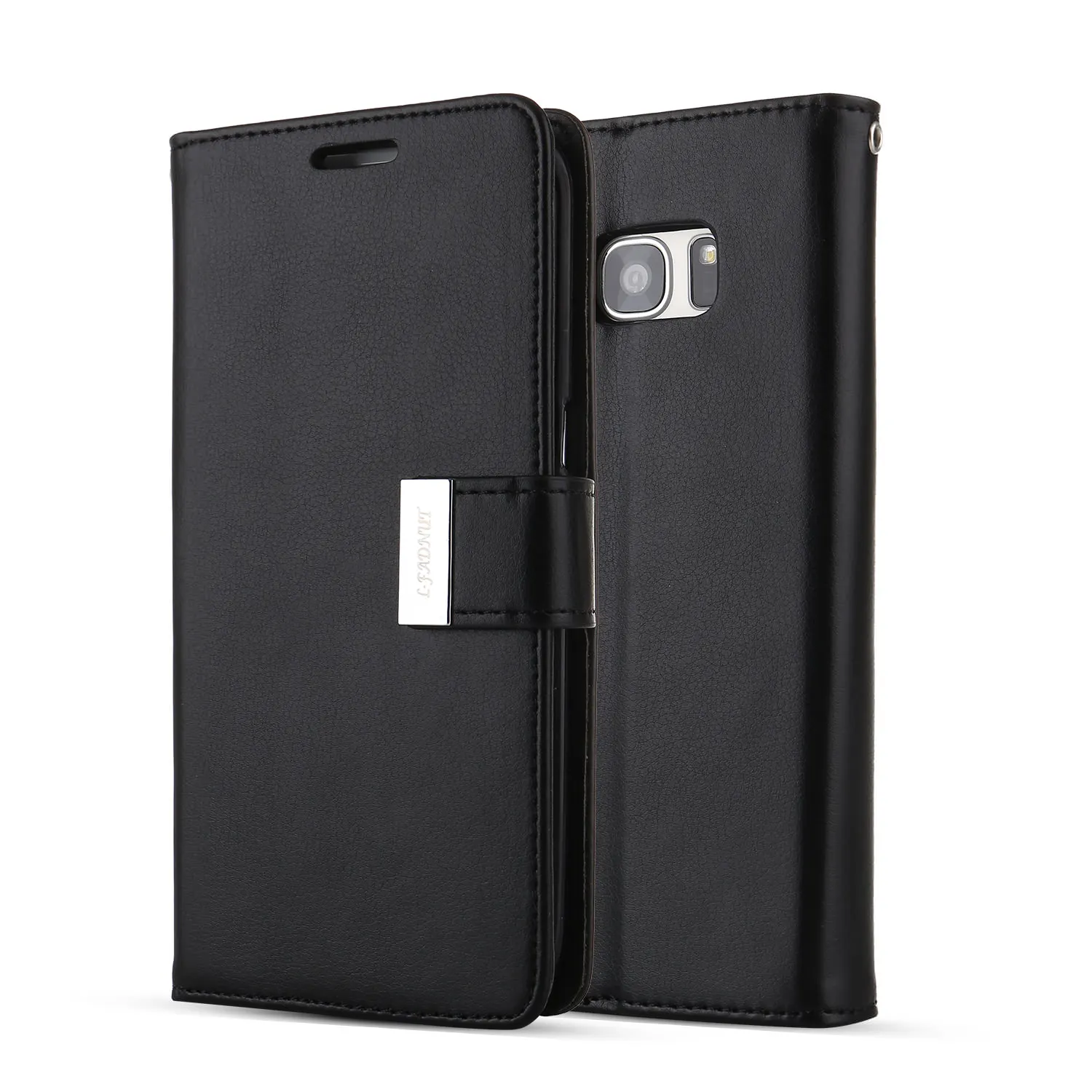 Black LLZ. COQUE роскошный Премиум флип-чехол-кошелек для samsung Galaxy S9 Plus S10 S10E кожаный чехол для телефона для samsung S8 S7 Edge S6 S5 - Цвет: Black