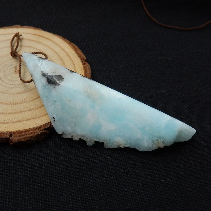 Распродажа 1 шт. длинное ожерелье с подвеской из натурального камня Larimar 73x25x15 мм 29