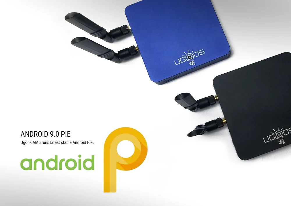 UGOOS AM6 Amlogic S922X Smart Android 9,0 ТВ приставка DDR4 2 Гб ОЗУ 16 Гб ПЗУ 2,4G 5G WiFi 1000M LAN Bluetooth 4K HD OTA медиаплеер