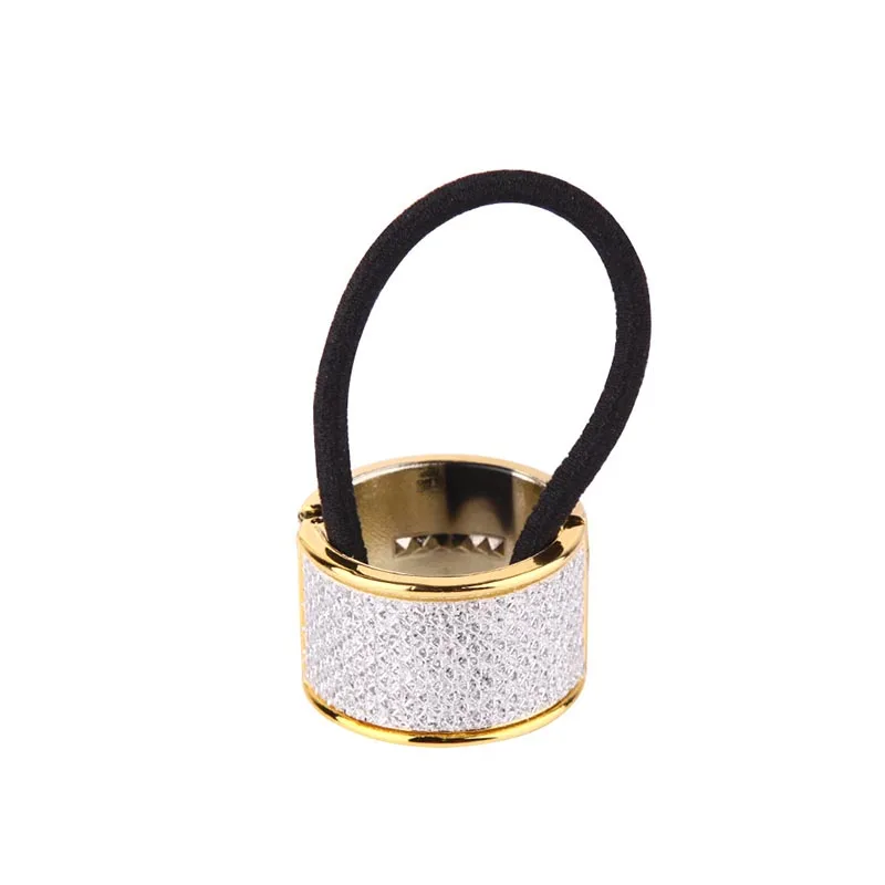 Модные эластичные резинки для волос Круглые розовое золото кольцо держатель