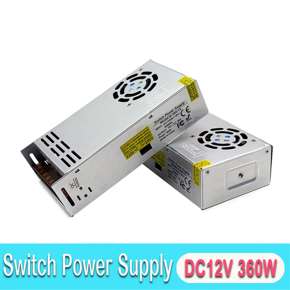 360 Вт 12В 30А драйвер импульсного источника питания Трансформаторы AC110V 220В до SMPS для