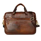 Портфель мужской из натуральной кожи, сумка для ноутбука, сумочка для компьютера и офиса, мессенджер для документов, тоут