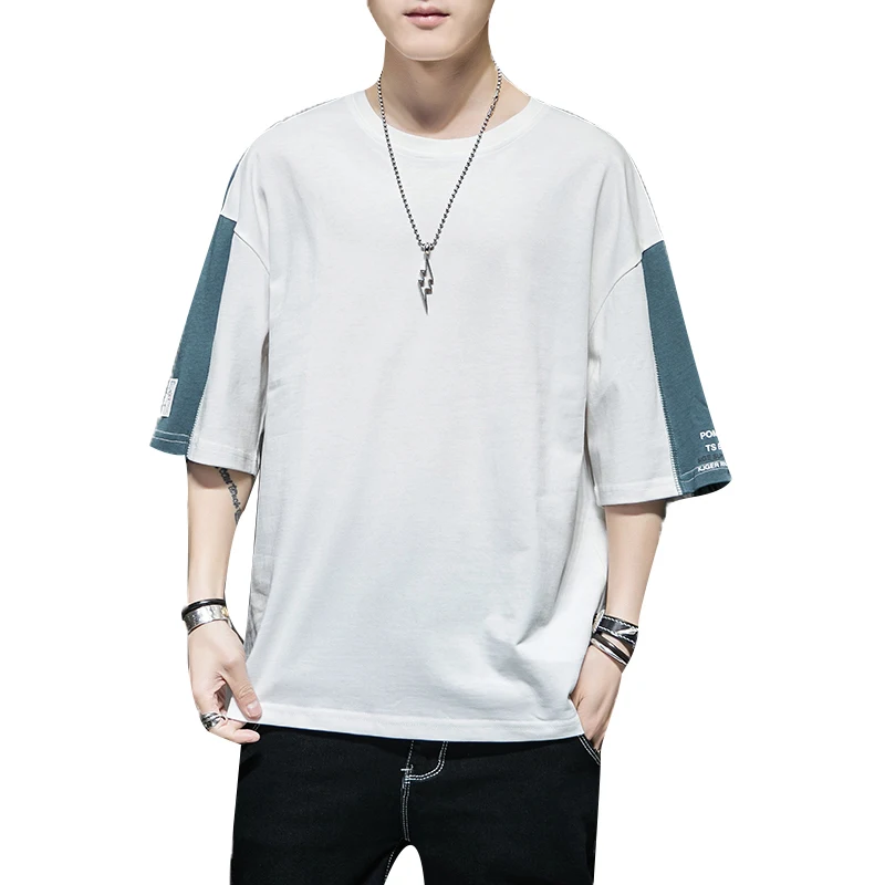 Мужская футболка с короткими рукавами в Корейском стиле одежда для подростков |