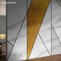 MASAR Simple fashion imitation marble mural geometric mosaic wallpaper living room background wall wallpaper Marble
