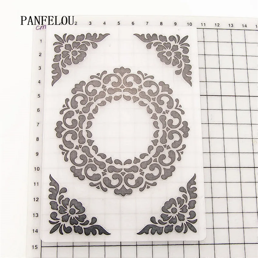 PANFELOU 10 5x14 8 см лоза венок тиснение папки пластиковые для скрапбукинга DIY шаблон