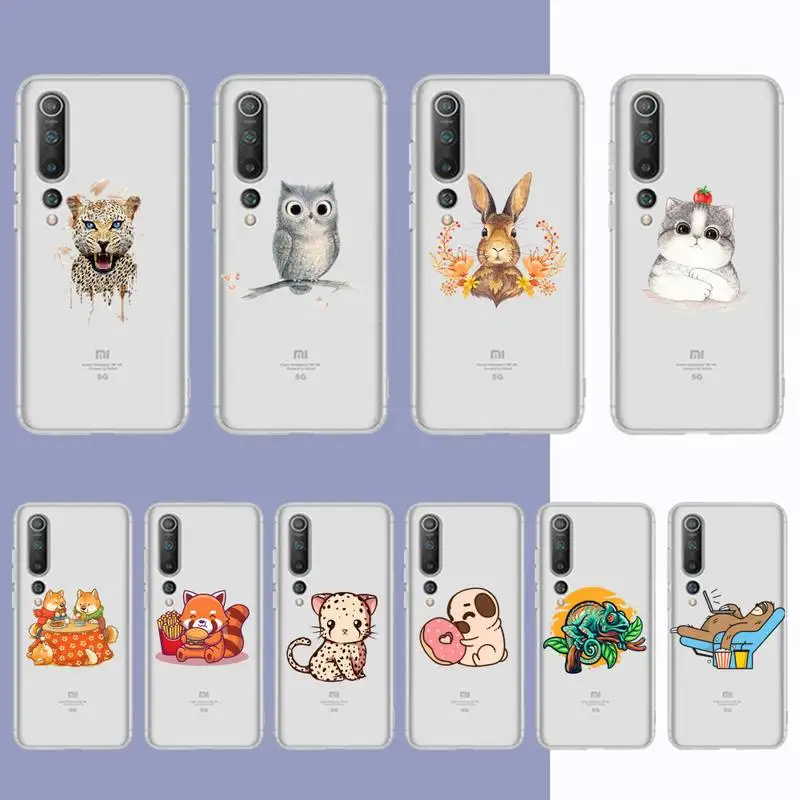 

Yinuoda Cartoon Animals Phone Case For Redmi Note 5 7 8 9 10 A K20 pro max lite for Xiaomi 10pro 10T
