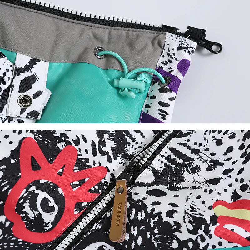 GSOU лыжная куртка для женщин зимняя водонепроницаемая ветрозащитная дышащая