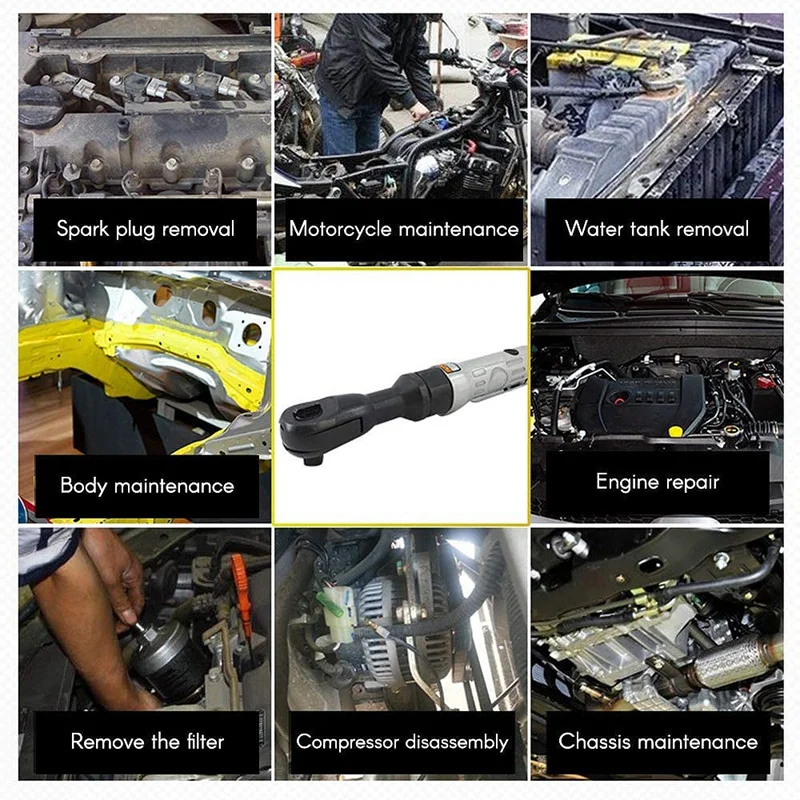 

New Air Ratchet Wrench Pneumatic Air Ratchet Wrench 150 Rpm Torque Socket Screw Bits Repair Hand Tool