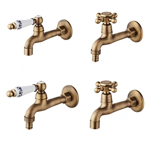 Antique Brass Basin Faucet Kitchen Faucet Garden taps Wall Mounted
Lavatory Bathroom Mop Water Tap Washing Machine Faucet 14.39 USD