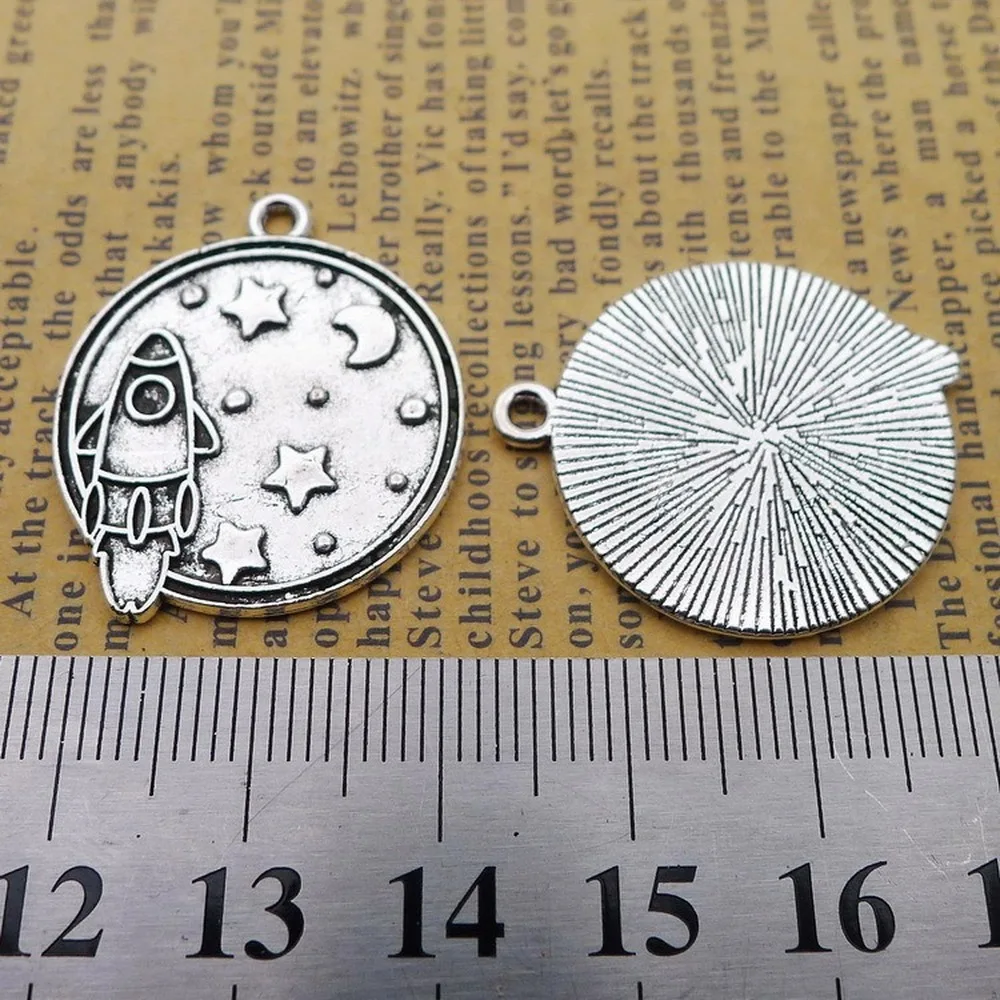 70 шт. подвески в виде ракетного космоса 25 мм x 28 кулон для самостоятельного