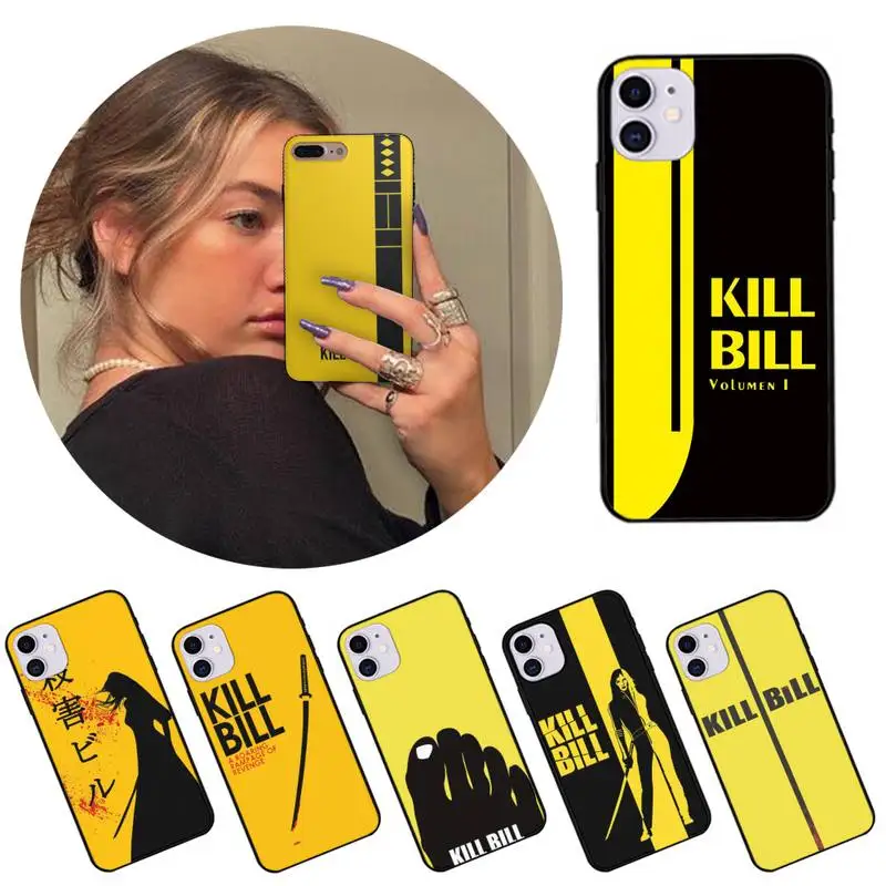 Чехол для телефона из ТПУ Убить Билла мягкий силиконовый черный чехол Iphone 13 12 Mini 11