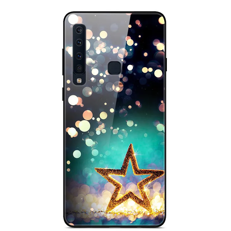 Чехол из закаленного стекла для samsung Galaxy A9, чехол с планетой космосом, стеклянный чехол на заднюю панель для samsung A9 A920F A920 A9S, чехол - Цвет: 40