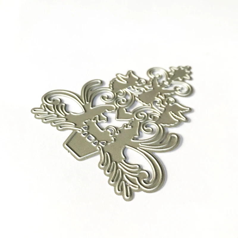 Рождественский ангел металлические Вырубные формы дерево скрапбукинг