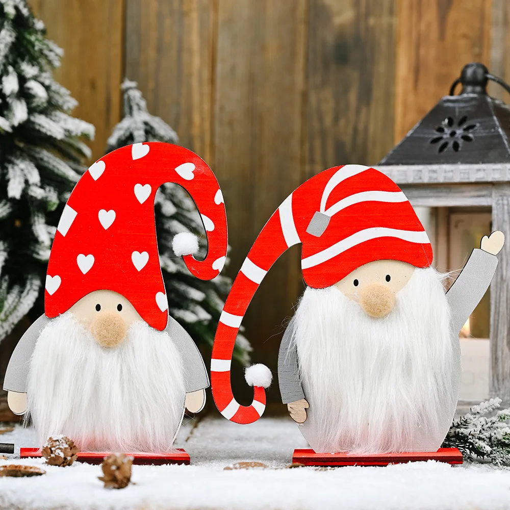 

Christmas Wooden Crooked Hat Deep Forest Old Man Decoration Home Hotel Office Scene Layout Holiday Gifts Christmas Decorations