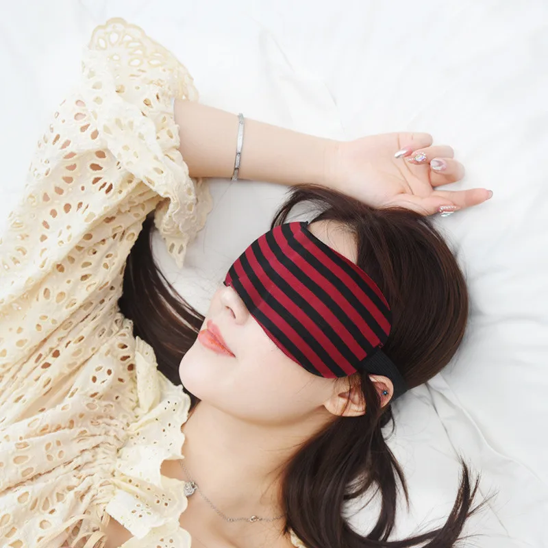 Дорожные маски для глаз шелковая маска сна в полоску с облаком однотонная