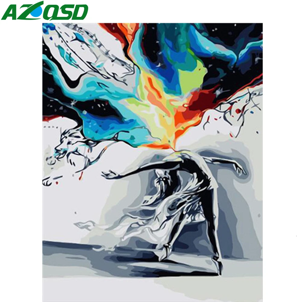 Раскраска по номерам AZQSD сделай сам для балета девушки без рамки украшение