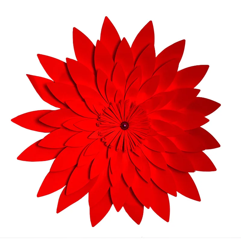 red Daisy Diy полуфабрикаты гигантская искусственная бумага Цветок Блестящий Фон для фотосессии настенные украшения большие бумажные бутоны реквизит для фотосъемки - Цвет: red Daisy