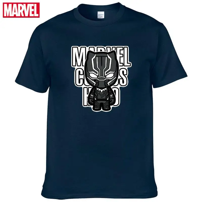 

Marvel The Avengers Black Panther T-shirt Comfortable Breathable 100% Cotton Fashion Clothes For Teens Summer Men T-shirt Top