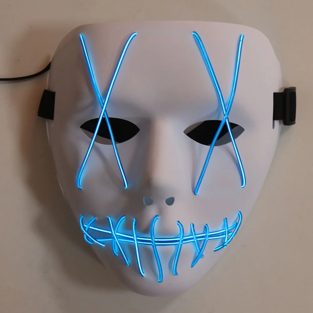 Портативный ПВХ Хэллоуин Косплей Костюм низкое энергопотребление светящаяся