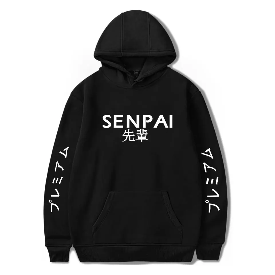 Hot Sale japan Senpai Hoodies Oversized Sweatshirts Men Women Pullover hit hop Hoodie cotton Anime Hoodie streetwear clothes
