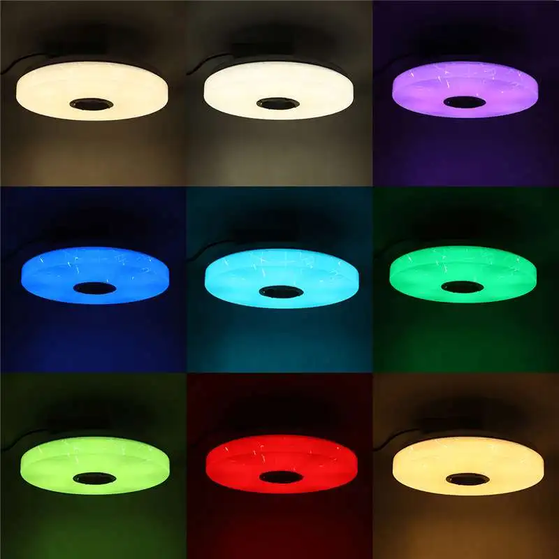 

200W WiFi Modern RGB LED Ceiling Lights Home Lighting APP bluetooth Music Light Bedroom Lamps Smart Ceiling Lamp+Remote Control