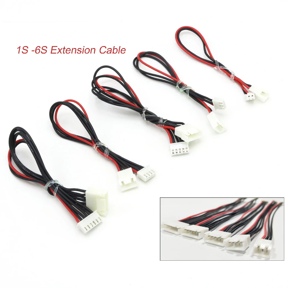 5pcs/lot JST-XH 1S 2S 3S 4S 5S 6S 20cm 22AWG Lipo Balance Wire Extension Charged Cable Lead Cord for RC Battery charger | Игрушки и