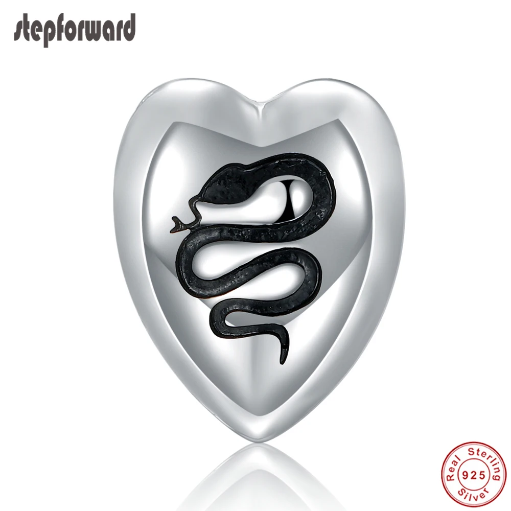 Женский браслет из серебра 925 пробы с подвеской в виде сердца | Украшения и