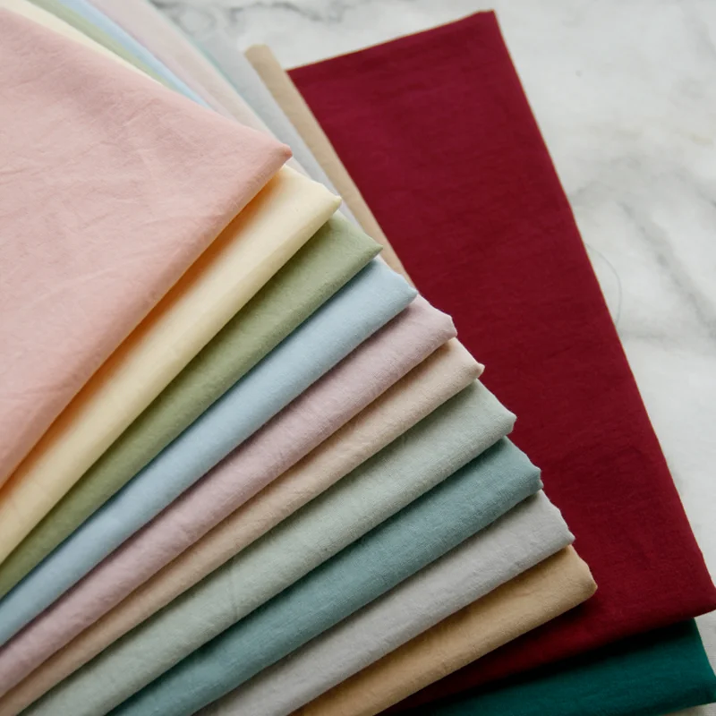 

150x50cm 60s High Quality Solid Color Soft Thin Pure Cotton Sewing Fabric, Making Shirt Doll Clothes Dress Clothing Lining Cloth