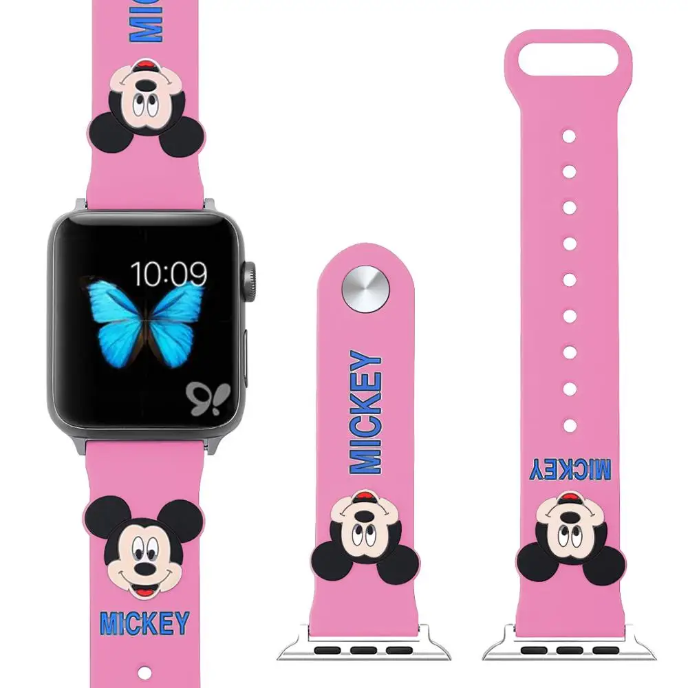 03 Милый силиконовый ремешок для Apple Watch, серия 4, 3, 2, 1, ремешок для iWatch 38, 42, 40, 44 мм, для девочек - Цвет: 03