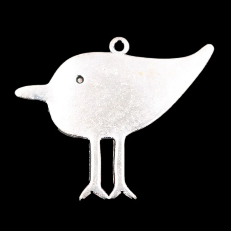 

8pcs Silver Plated Cute Cartoon Bird Pendant Hip Hop Necklace Earrings Metal Accessories DIY Charms For Jewelry Crafts Making