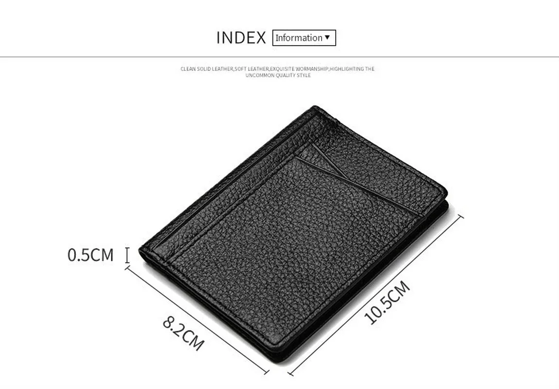 Super Slim Soft Wallet Mini Credit Card Wallet Purse Card Holders Genuine Leather Men Wallet Thin Small