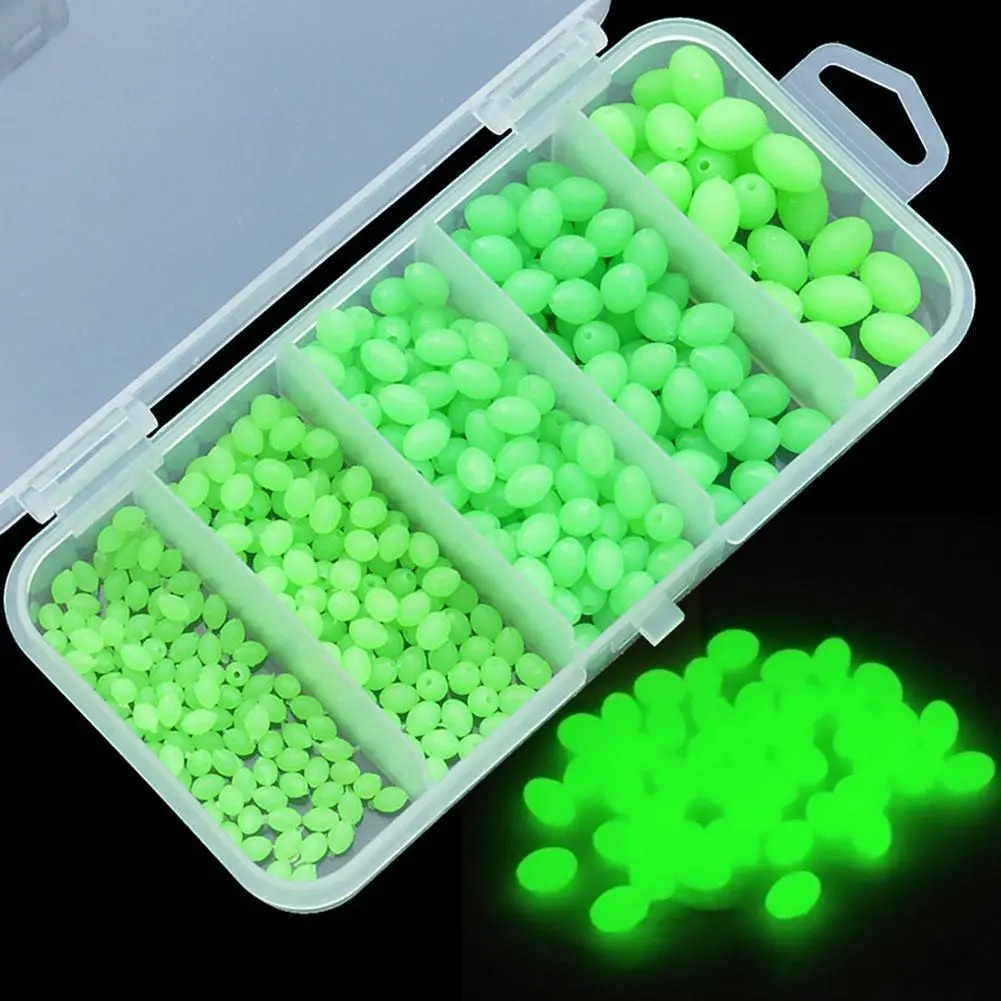 

375 Pieces / Set Boxed Luminous Beads Pearl Soft Worm Fishing Luminous Swimming Ocean Fishing Accessory Bait Appliance Floa O5q0