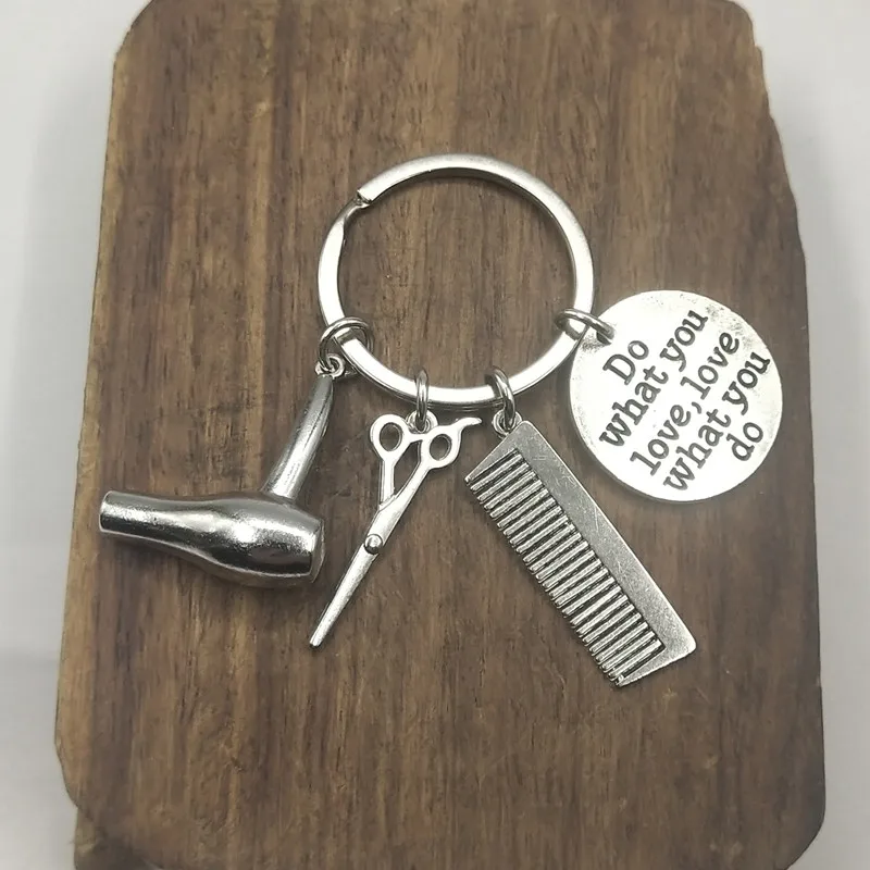 1 шт. ручная работа расческа ножницы фен брелок парикмахерские Подвески