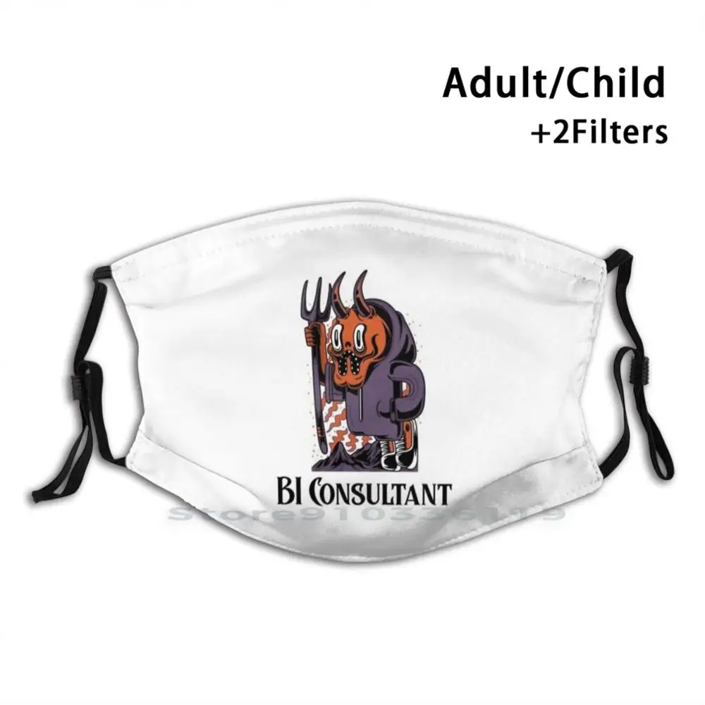 

Proud Bi Consultant Reusable Mouth Face Mask With Filters Kids Bi Consultant Knowledge Proud