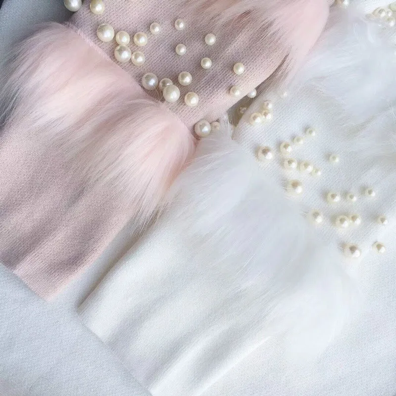 NCLAGEN женский свитер большого размера уличная мода кроличьи волосы вышитые