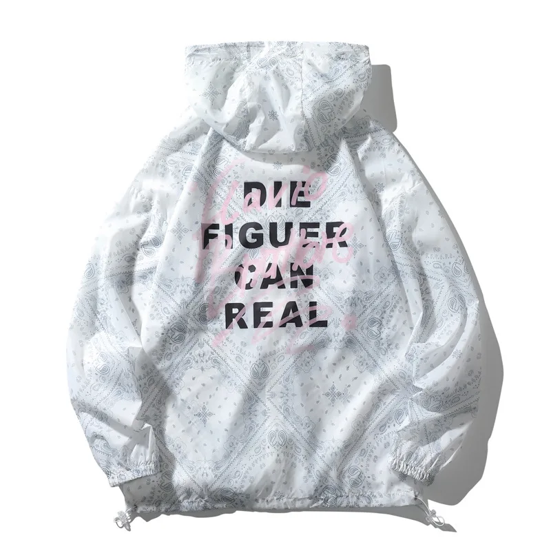 

Ветрозащитная кожаная куртка в стиле Харадзюку для мужчин и женщин, с надписью, водонепроницаемая Солнцезащитная одежда, ветровка, уличная ...