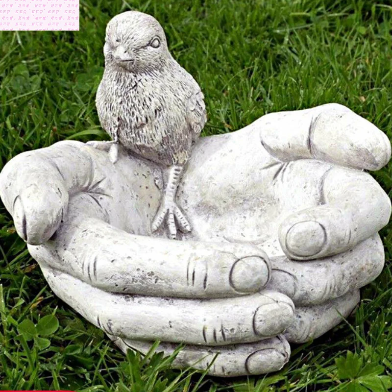 Фидер для птиц с ручкой декоративное каменное украшение ванной 19 см x 17 22 | Дом и