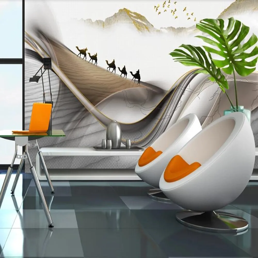 Большие 3D обои на заказ современные абстрактные настроения пустынный ТВ фон