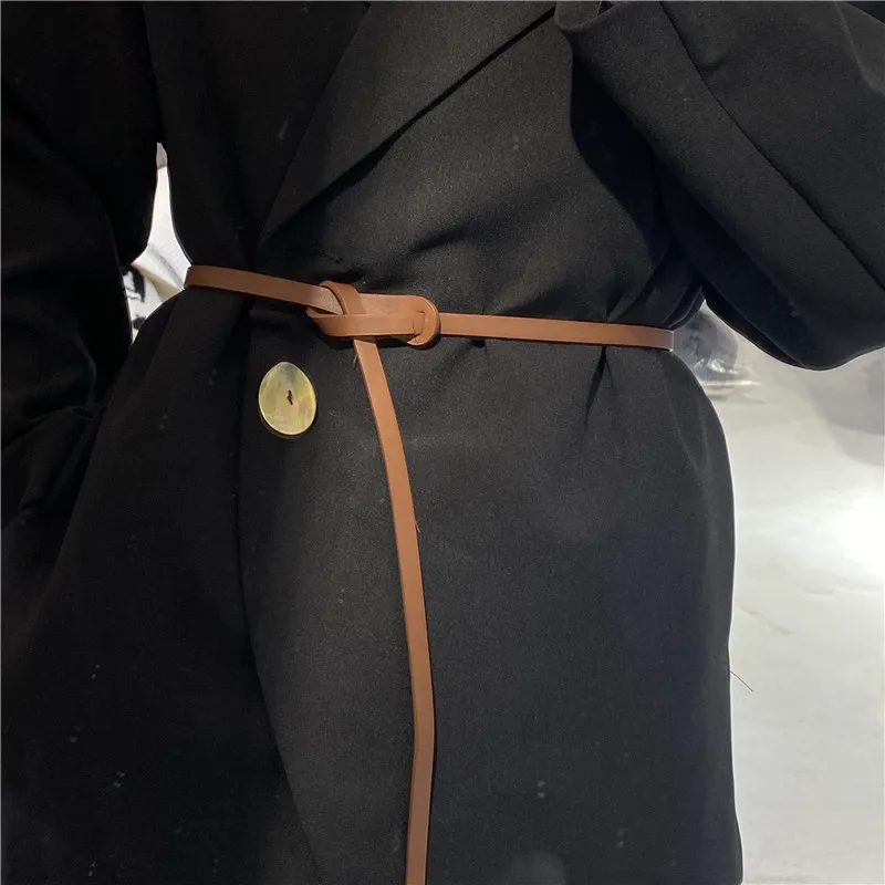 

Thin Belt Women's Belt Decoration with Skirt Coat Tight Waist Fashionable All-Matching Sweater Waist String Knotted Suit Waist