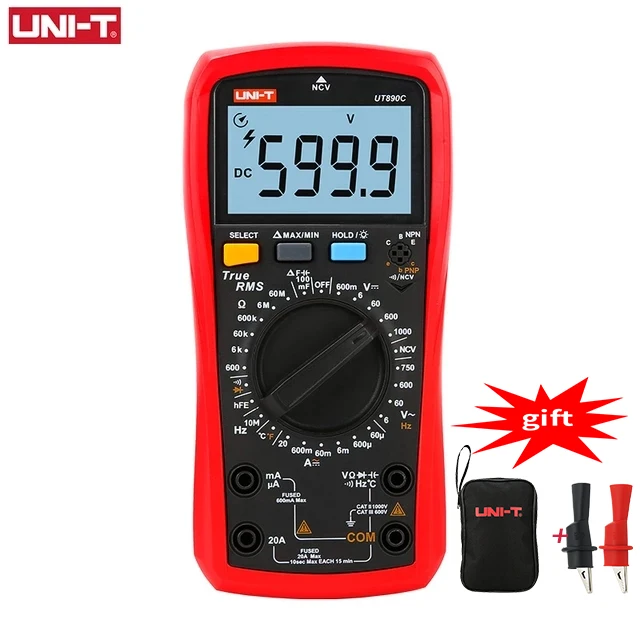 Цифровой мультиметр UNI T UT890C UT890D + тестер с ручной настройкой диапазона и