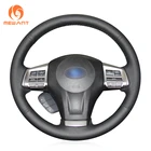 MEWANT черная крышка рулевого колеса из натуральной кожи для Subaru Forester Legacy Outback XV Crosstrek Impreza 2012 2013 2014-2016
