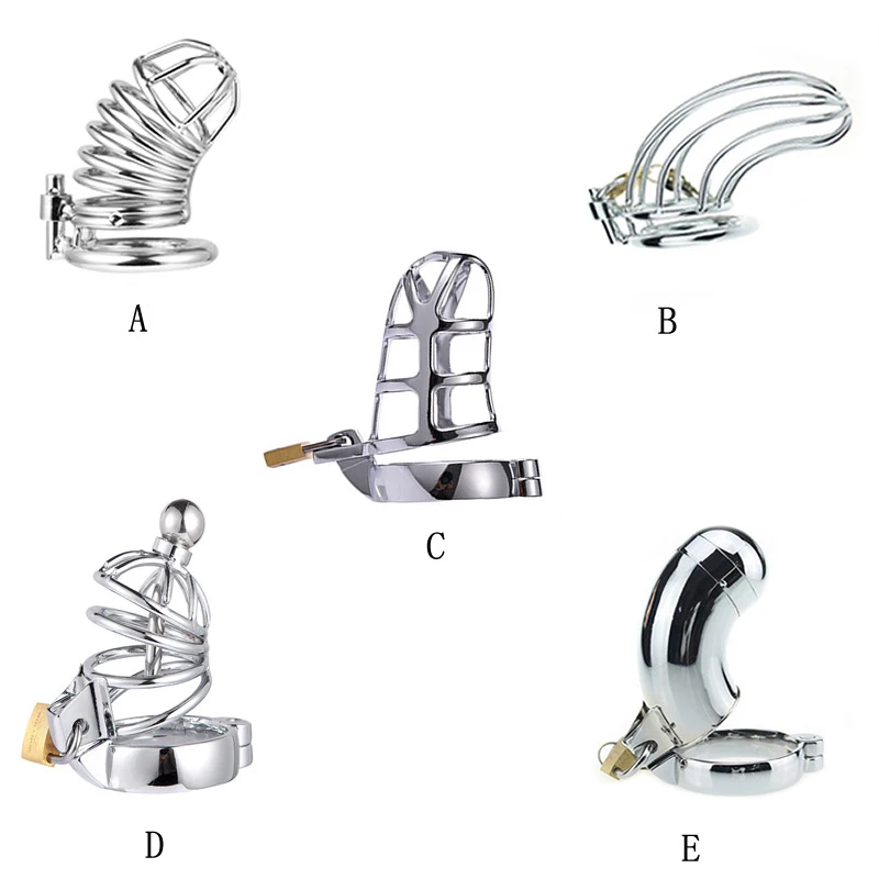 Эрекционное кольцо из нержавеющей стали клетка для мужчин целомудрие устройство
