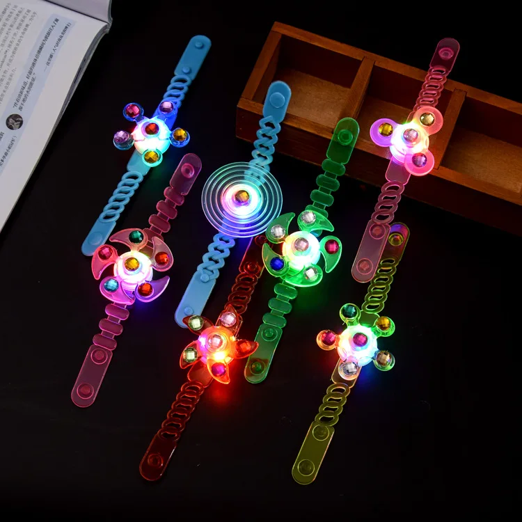 1pc New Creative Luminous Gyro Bracelet Wristband fidget spinner Watch Ring Flash Toys Antistress Children Birthday Gift - купить по