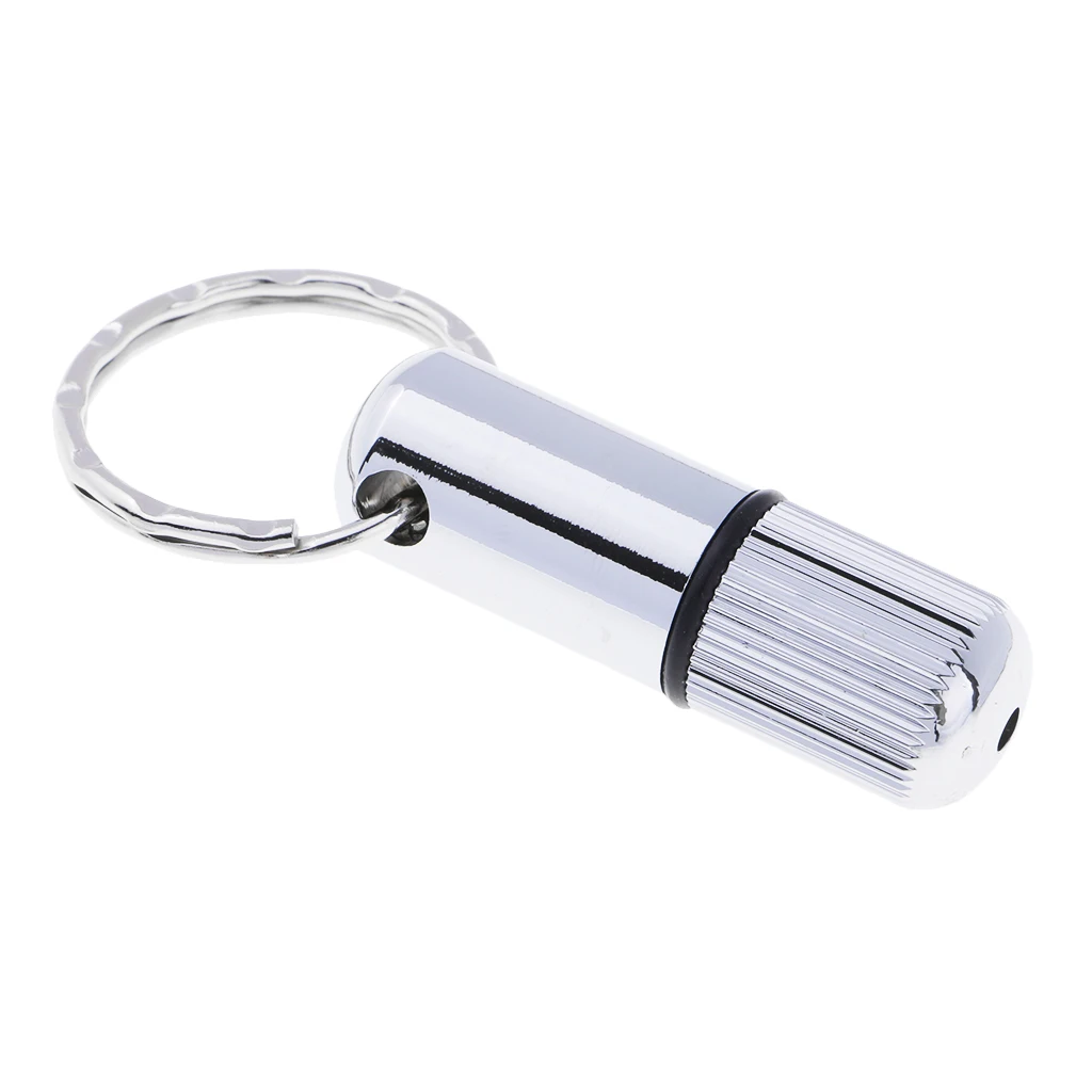 

Silver Metal Pocket Stainless Steel Cigar Punch Cutter Blade Cigar Cutting Drill Opener Draw Hole Key Chain Keyring 8mm