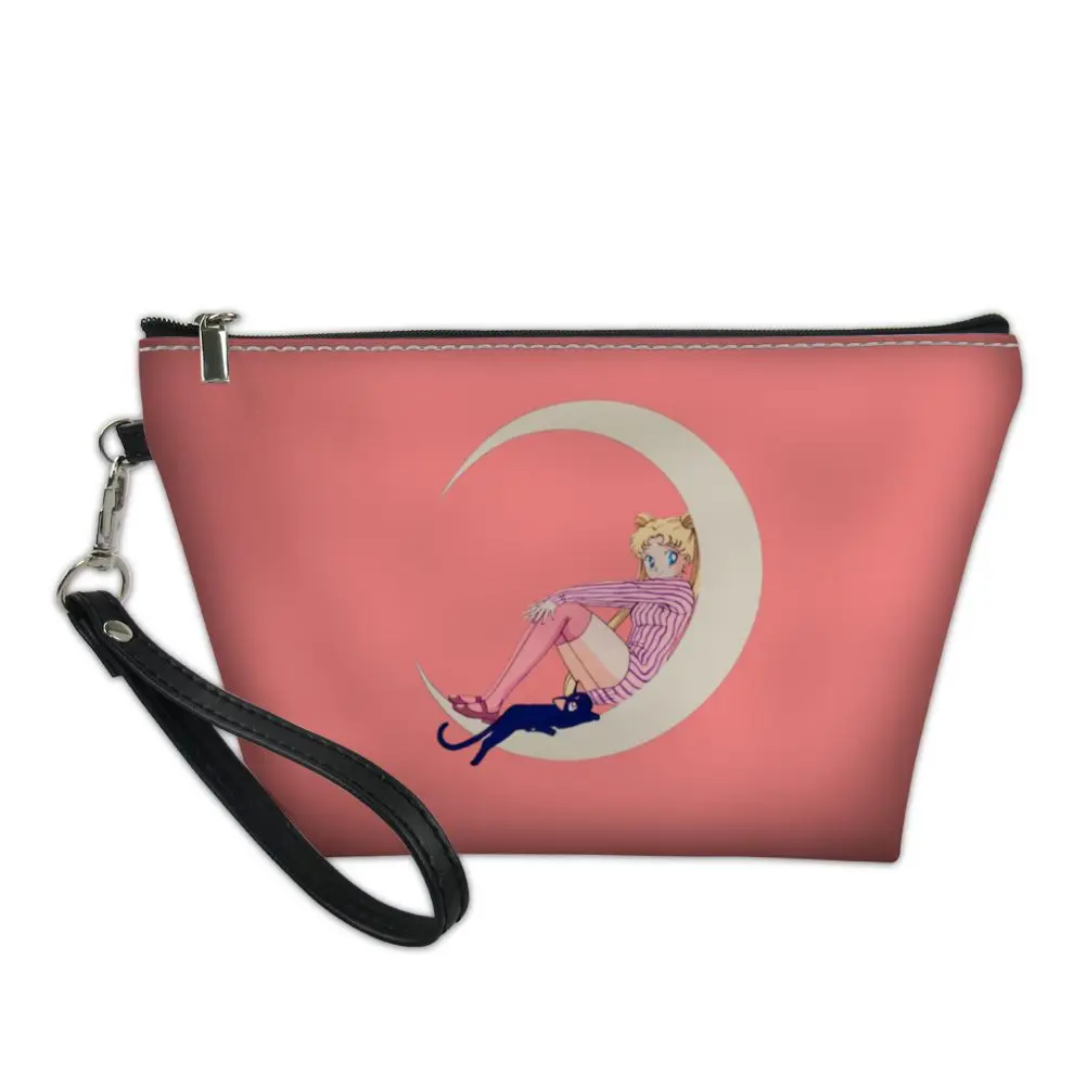 

Роскошная сумка для макияжа с аниме принтом Сейлор Мун, сумки для макияжа для женщин, повседневная женская сумочка для туалетных принадлежн...