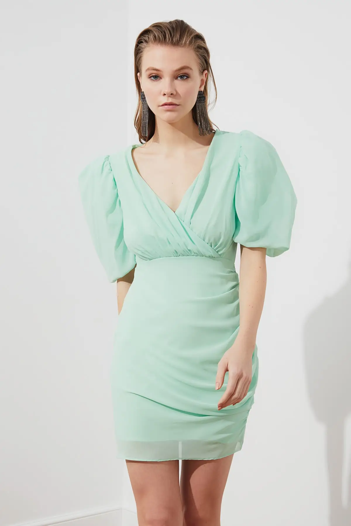 

Trendyol Sleeve Detail Chiffon Dress TPRSS21EL0141