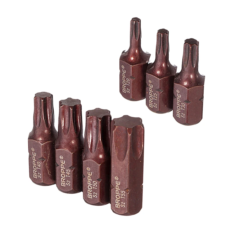 Магнитная отвертка Torx T20-55 30 мм 7 шт. сталь S2 10 шестигранный хвостовик для ударной