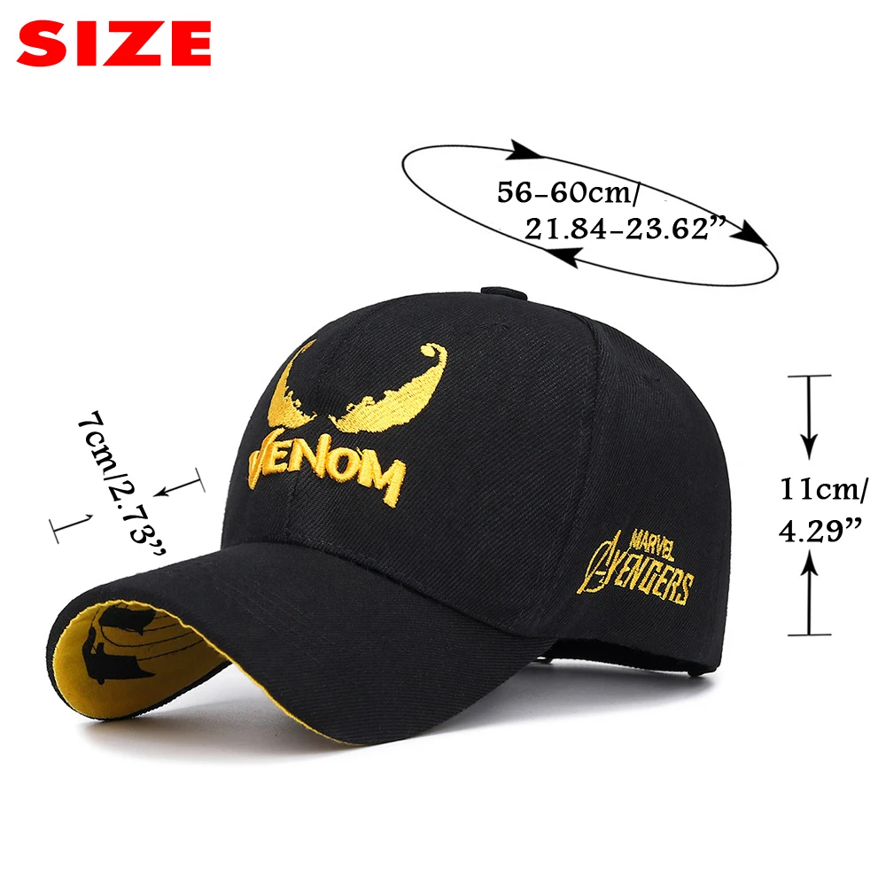 Бейсболка с вышивкой Веном для мужчин и женщин хлопковая кепка в стиле хип-хоп