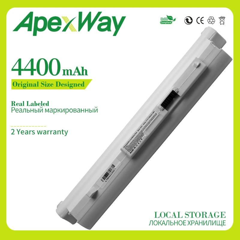 Apexway белый 4400mAh аккумулятор для ноутбука lenovo ideapad S10 2 L09S6Y11 55Y9382 55Y9383 57Y6273 57Y6274 57Y6275