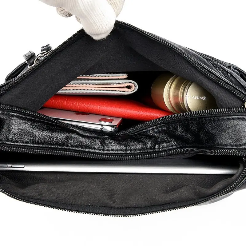 Кожаная роскошная женская сумка через плечо маленькая Женская винтажная